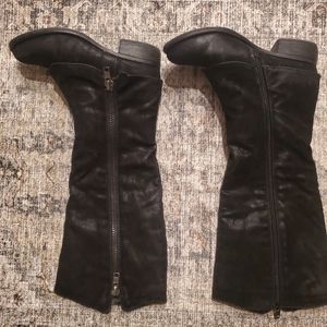 Knee high riding black boots size 6.
